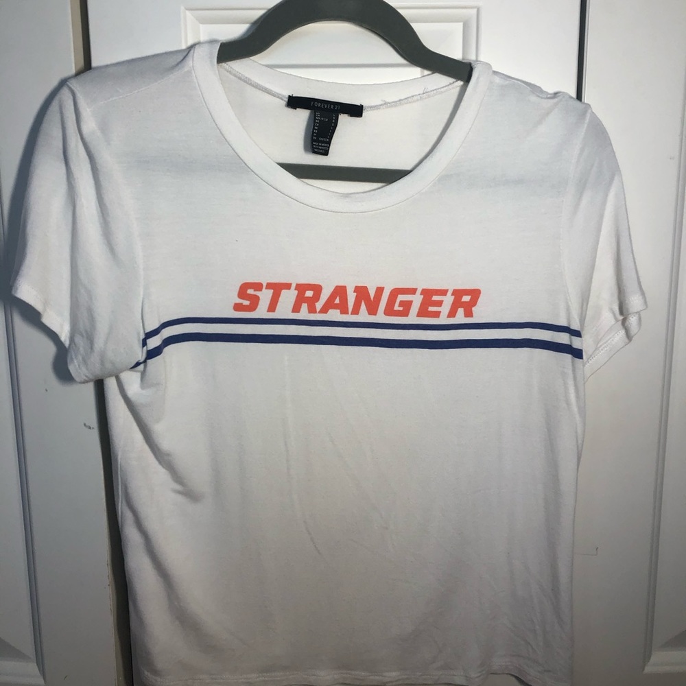 Graphic orange and blue tee